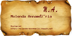 Molenda Annamária névjegykártya